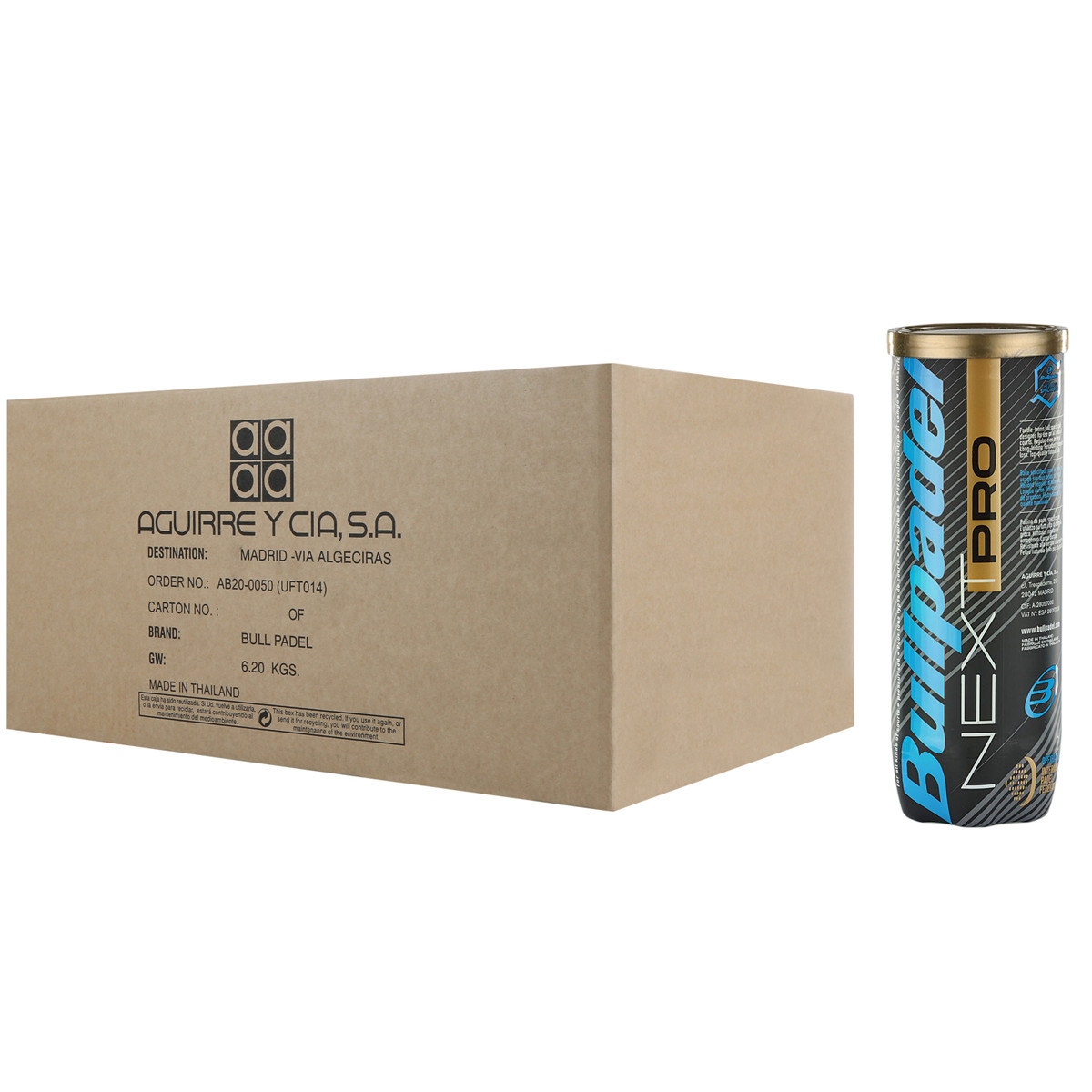 SCATOLA DI 24 TUBI DA 3 PALLINE BULLPADEL FIP NEXT PRO