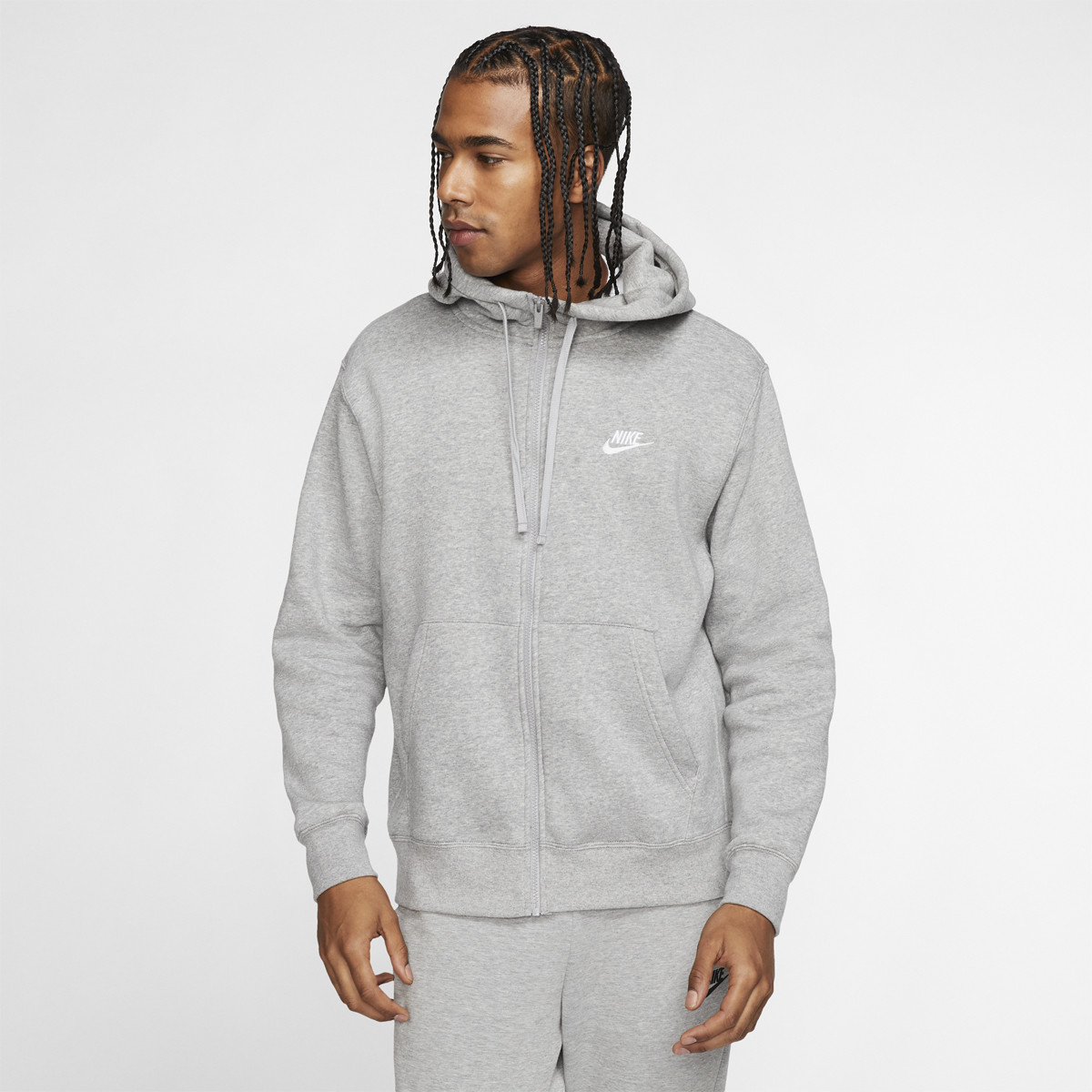 FELPA NIKE SPORTSWEAR CLUB FLEECE CON CAPPUCCIO E ZIP NIKE Uomo Abbigliamento Tennispro