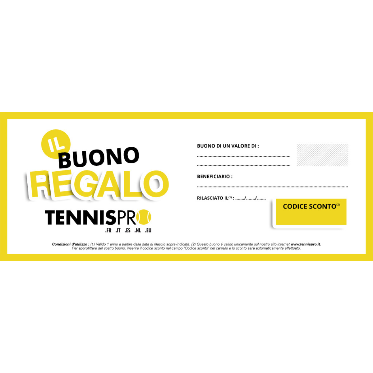 ASSEGNO REGALO TENNISPRO