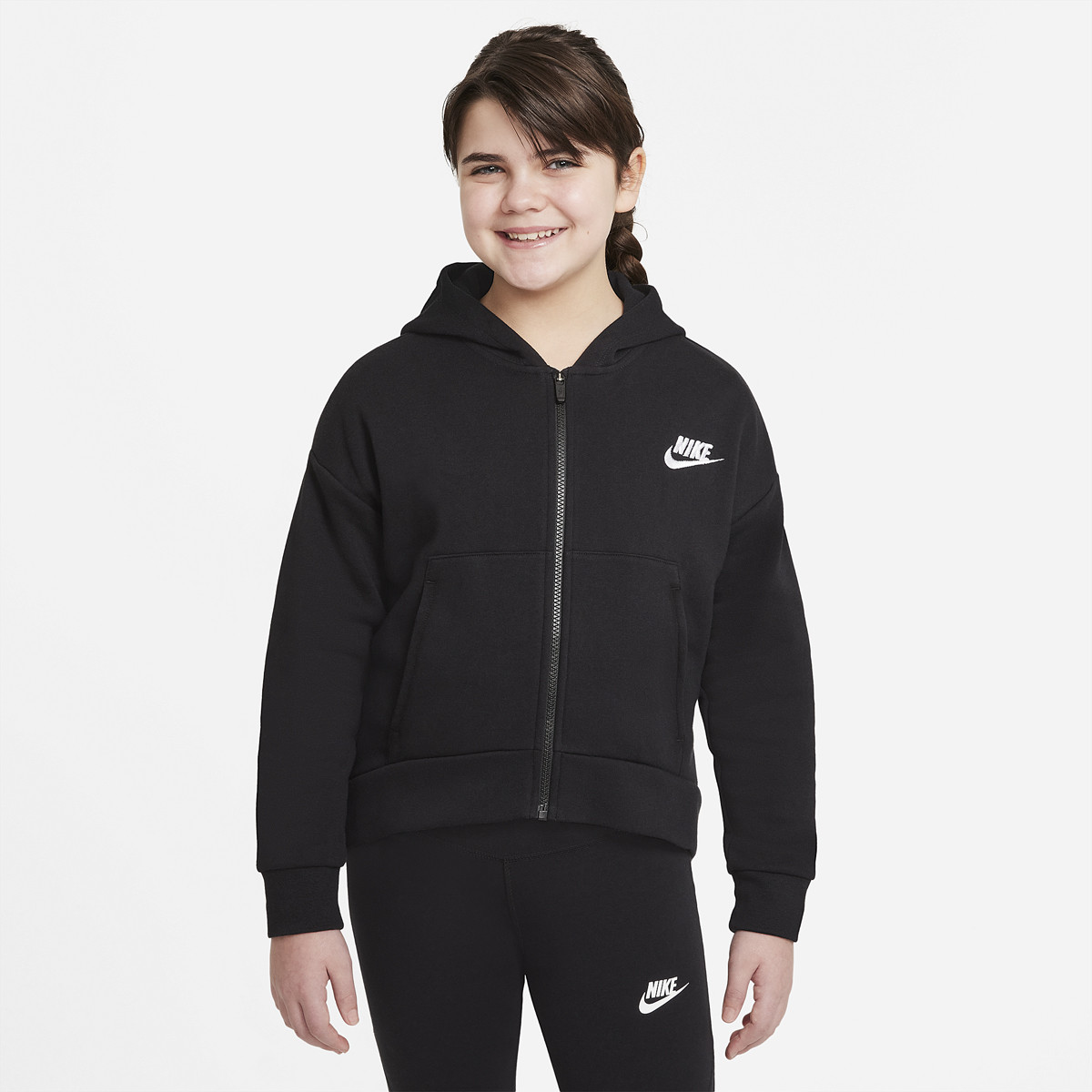 Felpa nike con zip e cappuccio top