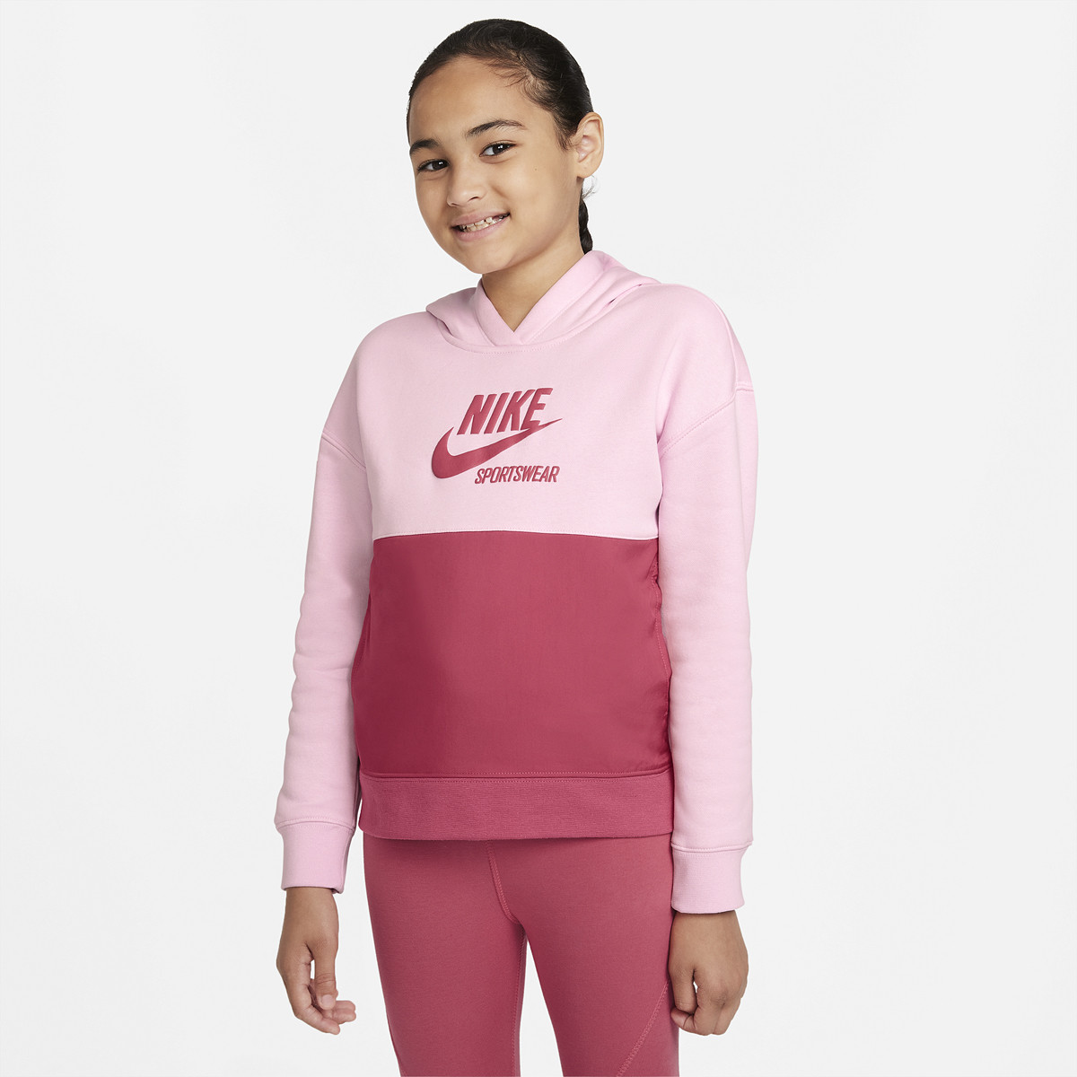 Felpa nike cheap rosa ragazza