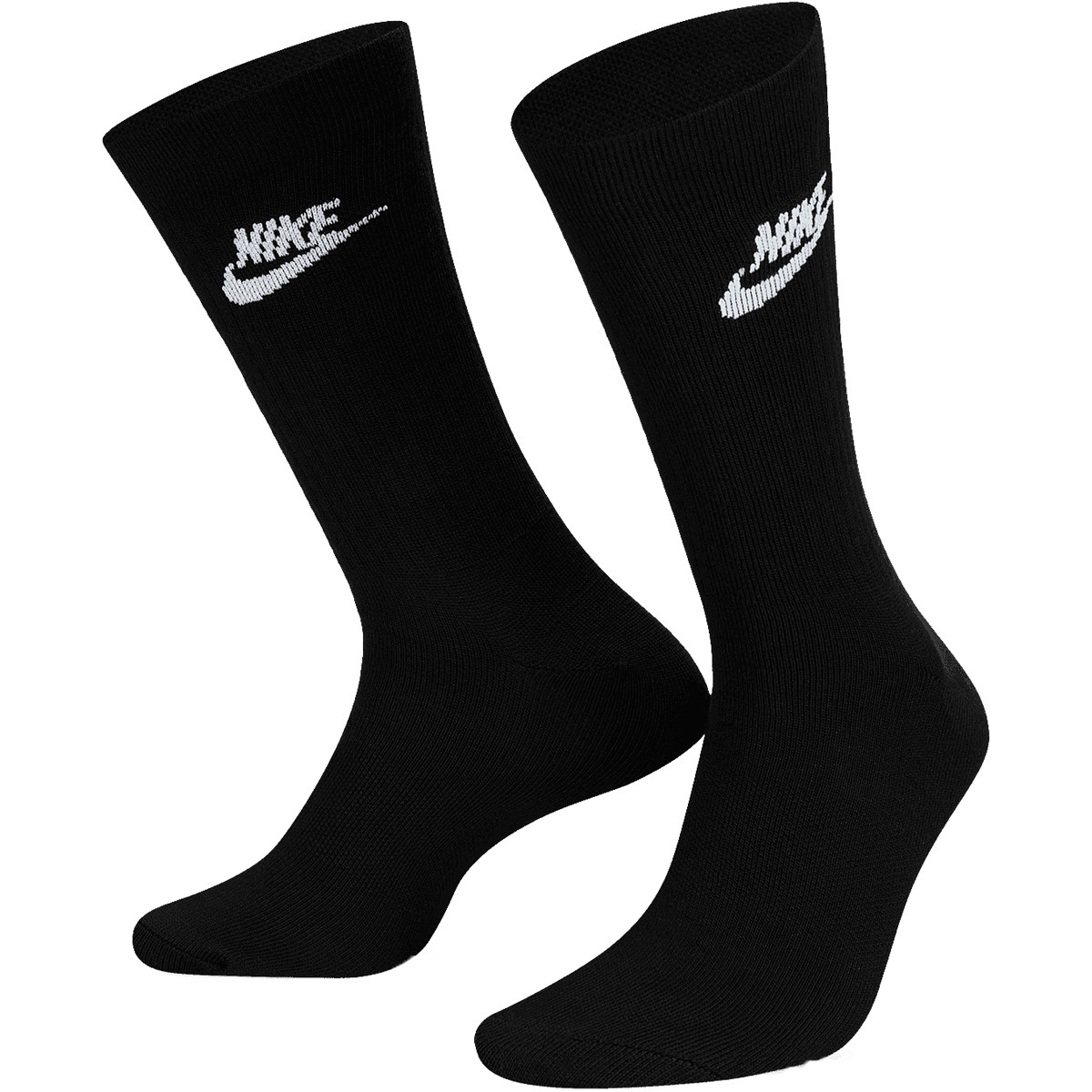 Nike 3 Pack Invisible Calze Junior in Nero