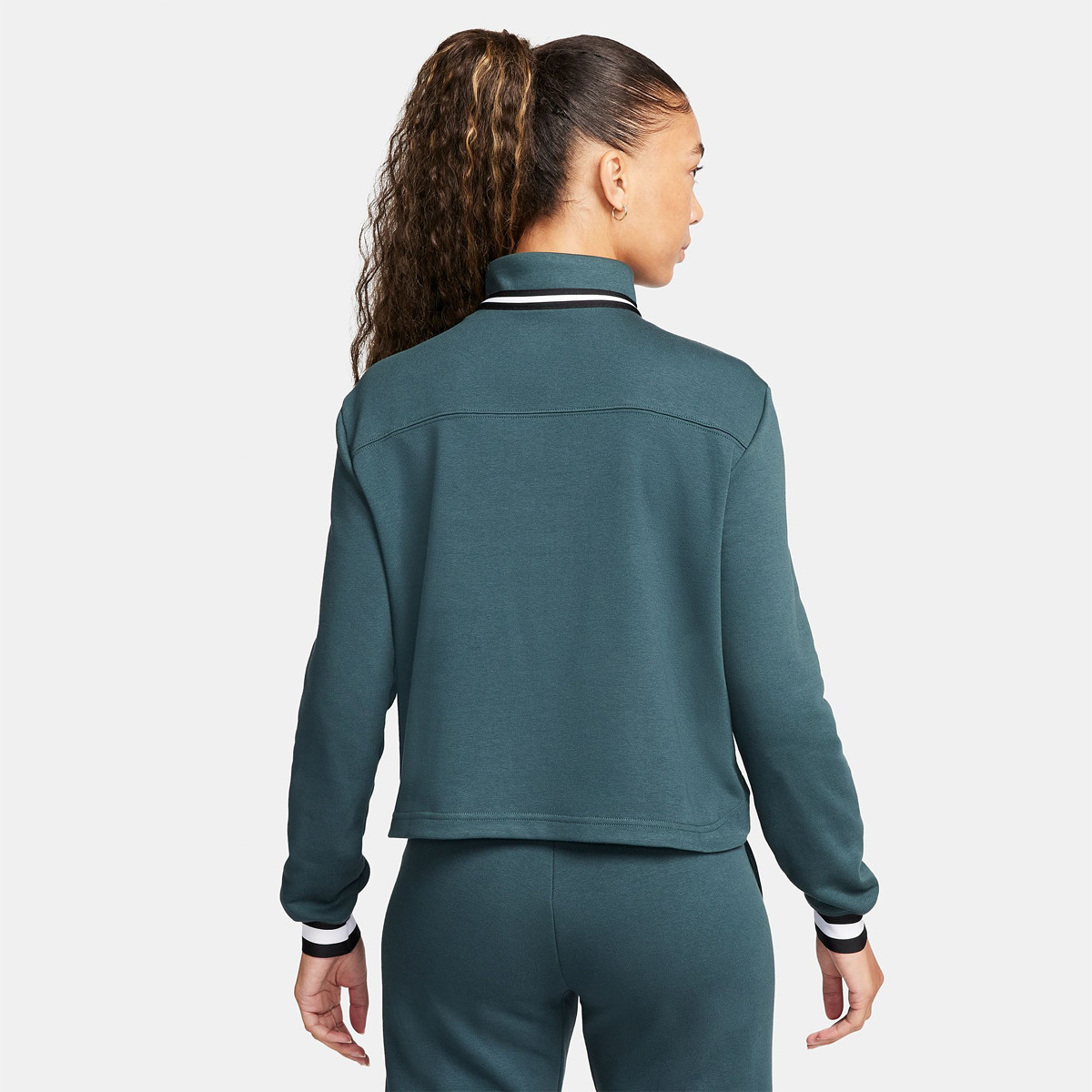 FELPA NIKE DONNA HERITAGE CROPPED 1 4 ZIP NIKE Donna
