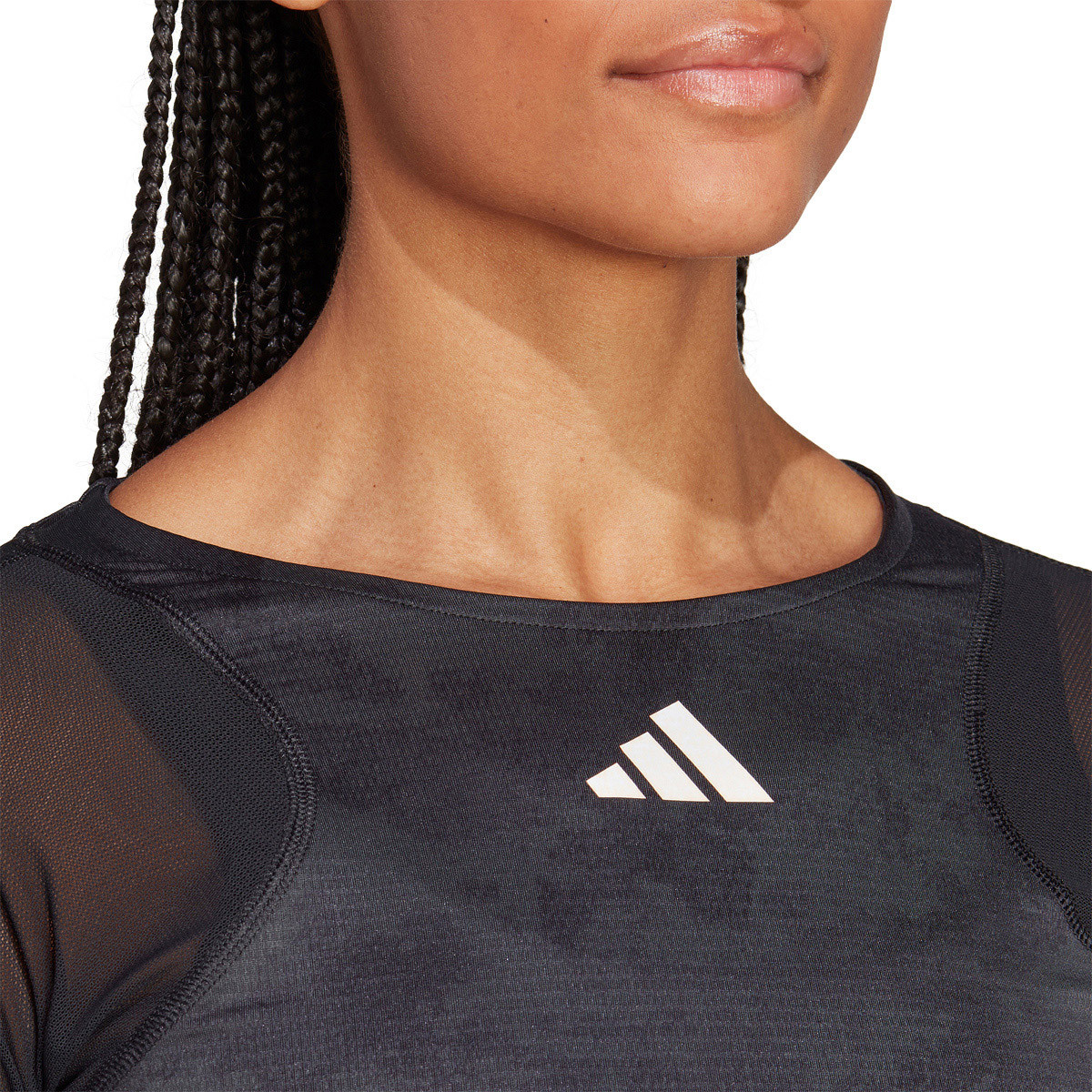 MAGLIETTA ADIDAS DONNA CROP TOP MANICHE LUNGHE PARIS ADIDAS