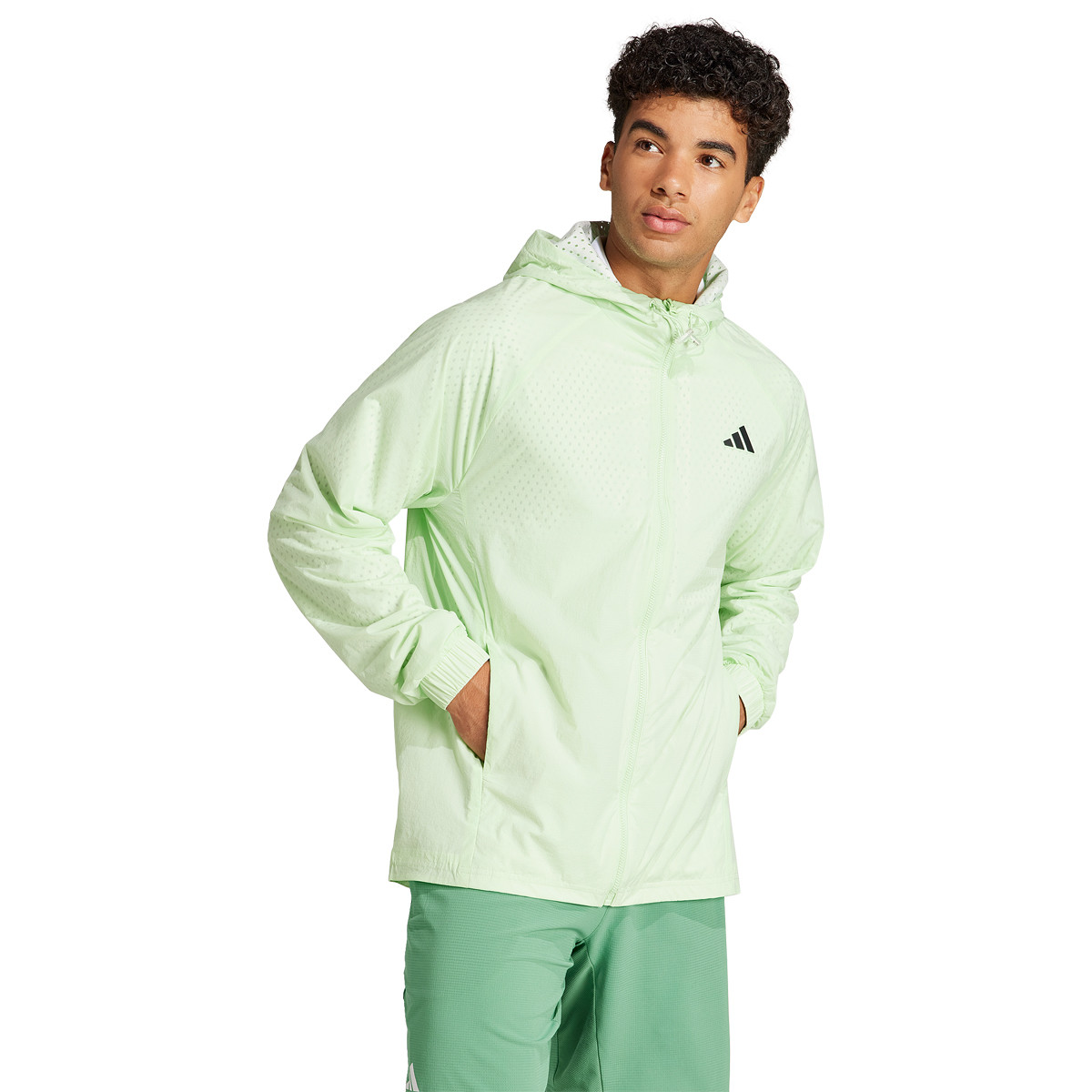 Giacca a vento adidas con cappuccio hotsell