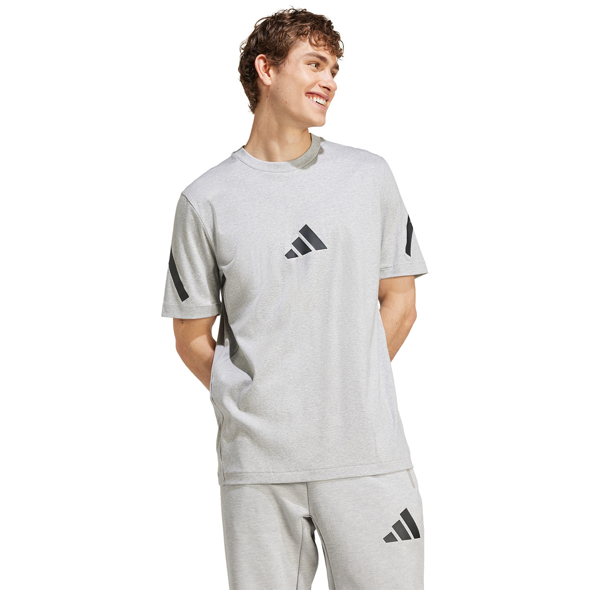 MAGLIETTA IN PILE CON LOGO ADIDAS