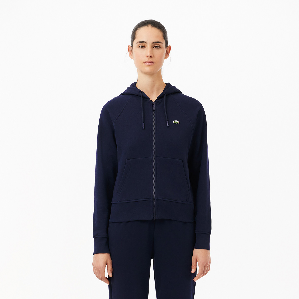 FELPA LACOSTE DONNA CON ZIP
