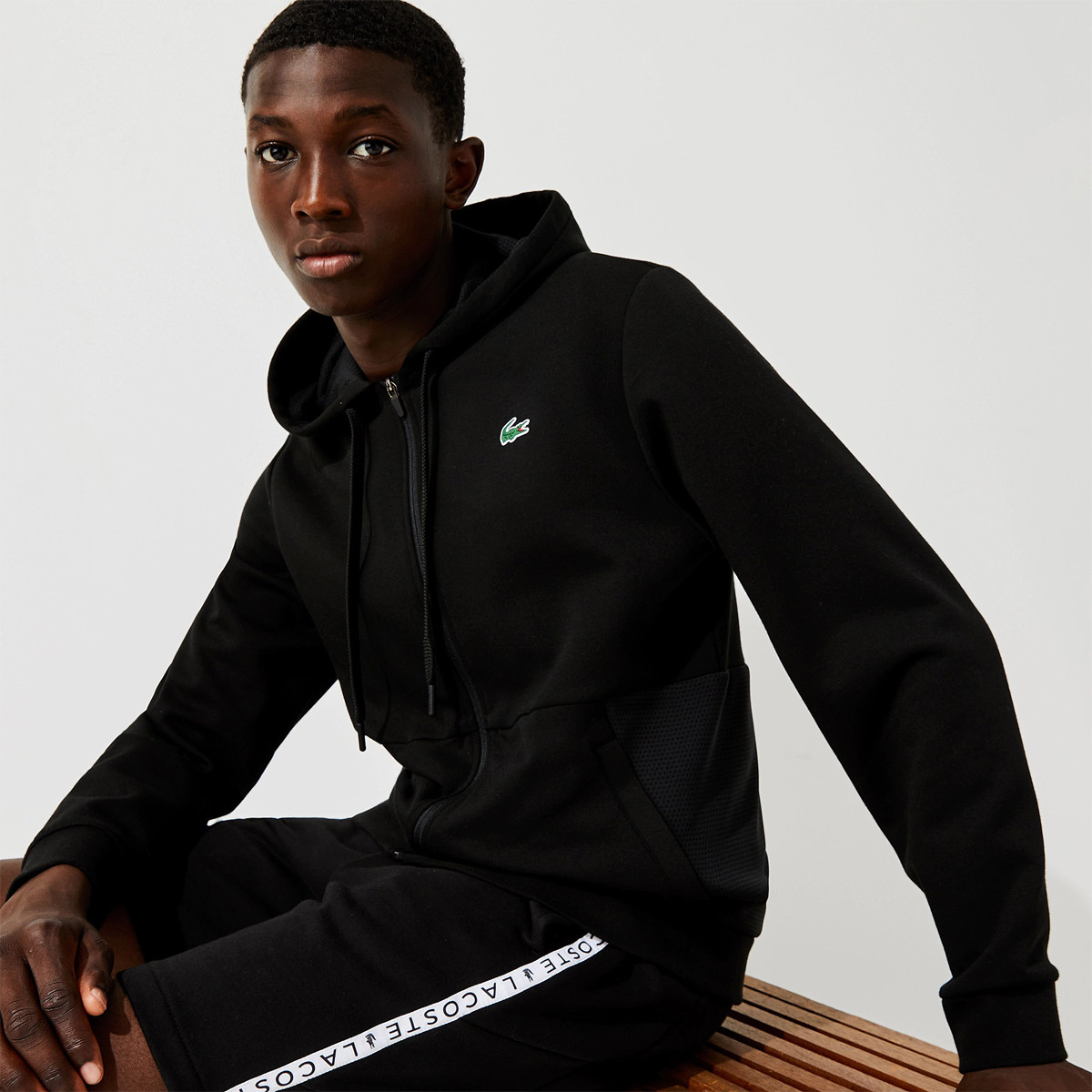 Felpa zip new arrivals lacoste